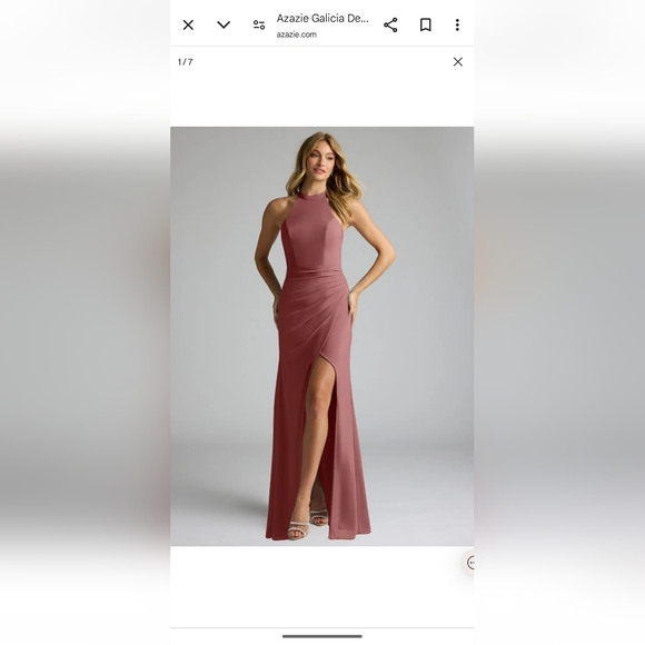 Azazie Galicia Dress in Desert Rose - Picture 1 of 4